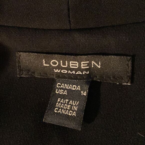 $10$ add on Louben WOMEN- BLACK OPEN FRONT OVERSIZED BLAZER. - Picture 5 of 9